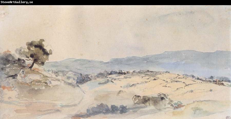 Eugene Delacroix Moroccan Landscape near Tangiers